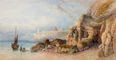 Tynemouth Priory und Leuchtturm von Norden von Edward Richardson